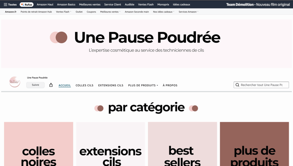 Brand Store Amazon Une Pause Poudrée