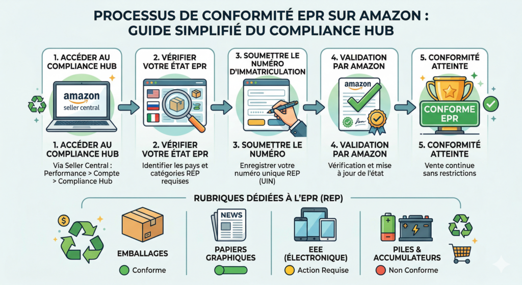 réglementations pour vendre sur Amazon : processus de conformité EPR