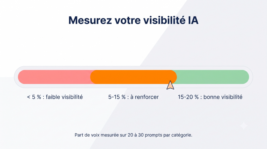 Seuils de visibilité d'une marque auprès des agents IA de shopping